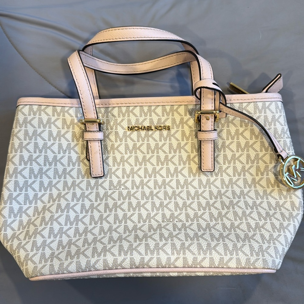Michael Kors Beige and Pink Women's Bag